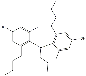 4,4'-Butylidenebis(3-methyl-5-butylphenol),,结构式