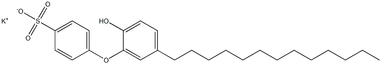 2'-ヒドロキシ-5'-トリデシル[オキシビスベンゼン]-4-スルホン酸カリウム 化学構造式