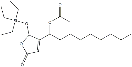 Acetic acid 1-[[2,5-dihydro-5-oxo-2-(triethylsiloxy)furan]-3-yl]nonyl ester Structure