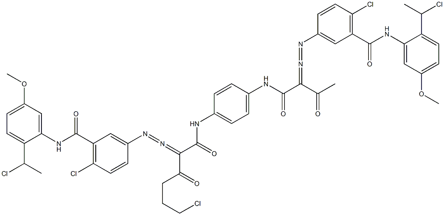 3,3'-[2-(2-Chloroethyl)-1,4-phenylenebis[iminocarbonyl(acetylmethylene)azo]]bis[N-[2-(1-chloroethyl)-5-methoxyphenyl]-6-chlorobenzamide]