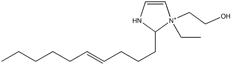 2-(4-Decenyl)-1-ethyl-1-(2-hydroxyethyl)-4-imidazoline-1-ium Struktur