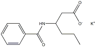 3-Benzoylaminohexanoic acid potassium salt,,结构式