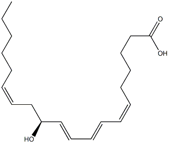(12S,6Z,8E,10E,14Z)-12-Hydroxy-6,8,10,14-icosatetraenoic acid Structure
