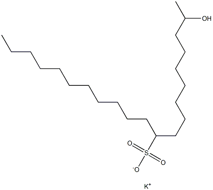 2-Hydroxyhenicosane-10-sulfonic acid potassium salt,,结构式