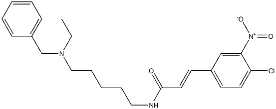 N-[5-(エチルベンジルアミノ)ペンチル]-3-(3-ニトロ-4-クロロフェニル)アクリルアミド 化学構造式