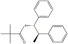 (5S,6S)-2,2-ジメチル-5,6-ジフェニルヘプタン-3-オン 化学構造式