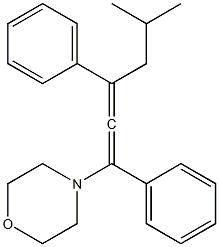 1-モルホリノ-1,3-ジフェニル-5-メチル-1,2-ヘキサジエン 化学構造式