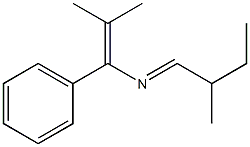 1-フェニル-1-[(1-メチルプロピル)メチレンアミノ]-2-メチル-1-プロペン 化学構造式