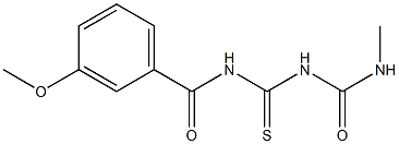 1-(3-メトキシベンゾイル)-5-メチルチオビウレト 化学構造式