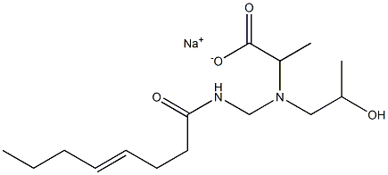 2-[N-(2-Hydroxypropyl)-N-(4-octenoylaminomethyl)amino]propionic acid sodium salt Structure