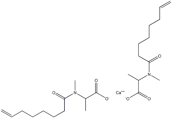 Bis[2-[N-methyl-N-(7-octenoyl)amino]propionic acid]calcium salt Structure