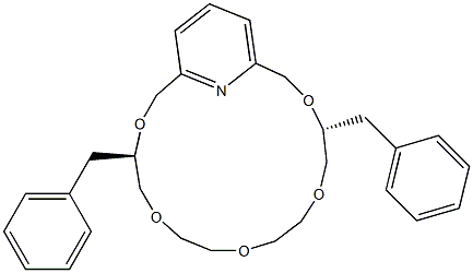 (4R,14R)-4,14-Dibenzyl-3,6,9,12,15-pentaoxa-21-azabicyclo[15.3.1]henicosa-1(21),17,19-triene 结构式