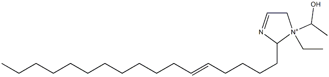 1-Ethyl-2-(5-heptadecenyl)-1-(1-hydroxyethyl)-3-imidazoline-1-ium Struktur