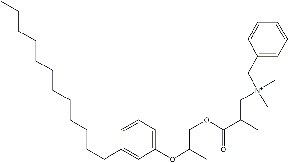 N,N-Dimethyl-N-benzyl-N-[2-[[2-(3-dodecylphenyloxy)propyl]oxycarbonyl]propyl]aminium,,结构式