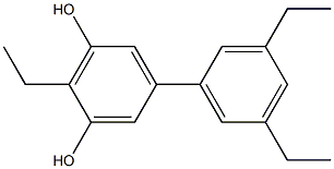 2-Ethyl-5-(3,5-diethylphenyl)benzene-1,3-diol Structure