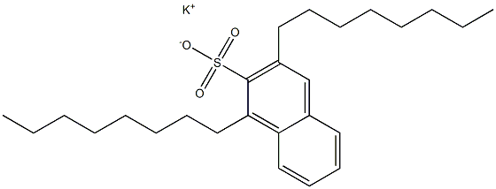 1,3-ジオクチル-2-ナフタレンスルホン酸カリウム 化学構造式