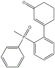(3-オキソ-1-シクロヘキセン-1-イル)メチルジフェニルホスフィンオキシド 化学構造式