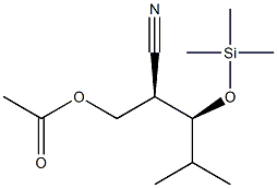 (2R,3S)-2-(Acetoxymethyl)-3-(trimethylsilyloxy)-4-methylpentanenitrile,,结构式