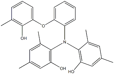 N,N-Bis(6-hydroxy-2,4-dimethylphenyl)-2-(2-hydroxy-3-methylphenoxy)benzenamine Struktur