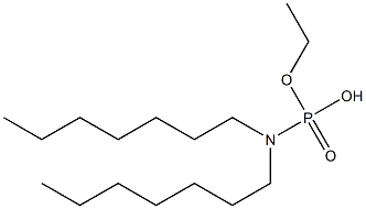 N,N-Diheptylamidophosphoric acid hydrogen ethyl ester Structure