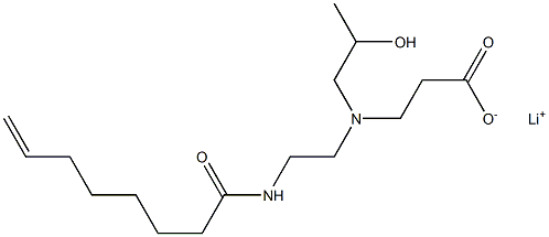 3-[N-(2-Hydroxypropyl)-N-[2-(7-octenoylamino)ethyl]amino]propionic acid lithium salt Struktur