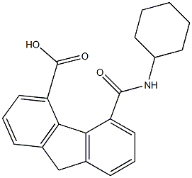 5-[(Cyclohexylamino)carbonyl]-9H-fluorene-4-carboxylic acid Structure