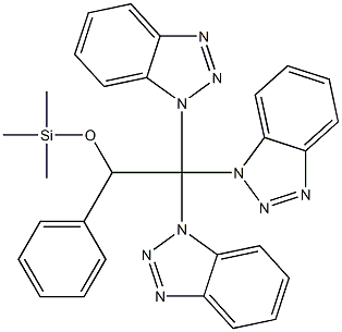 1-Phenyl-1-(trimethylsilyl)oxy-2,2,2-tris(1H-benzotriazol-1-yl)ethane Structure