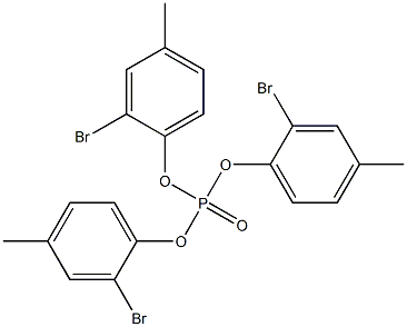 Phosphoric acid tris(2-bromo-4-methylphenyl) ester,,结构式