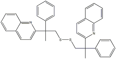 Bis[2-(quinolin-2-yl)-2-phenylpropyl] persulfide Structure