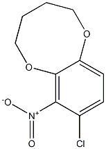 (2,3,4,5-Tetrahydro-8-chloro-7-nitro-1,6-benzodioxocin) Structure