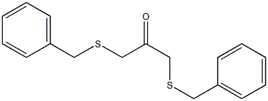 1,3-ビス(ベンジルチオ)アセトン 化学構造式