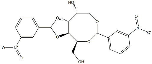 2-O,6-O:3-O,4-O-Bis(3-nitrobenzylidene)-D-glucitol,,结构式