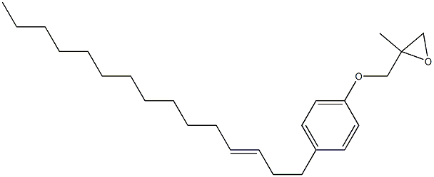 4-(3-ペンタデセニル)フェニル2-メチルグリシジルエーテル 化学構造式