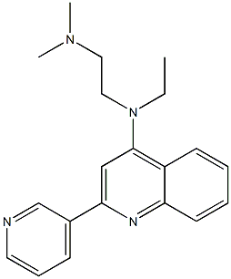 4-[N-Ethyl-N-(2-dimethylaminoethyl)amino]-2-(3-pyridinyl)quinoline Structure