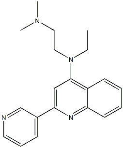 4-[N-Ethyl-N-(2-dimethylaminoethyl)amino]-2-(3-pyridinyl)quinoline,,结构式