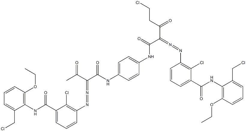 3,3'-[2-(Chloromethyl)-1,4-phenylenebis[iminocarbonyl(acetylmethylene)azo]]bis[N-[2-(chloromethyl)-6-ethoxyphenyl]-2-chlorobenzamide]