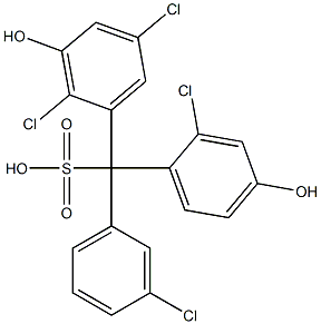 (3-Chlorophenyl)(2-chloro-4-hydroxyphenyl)(2,5-dichloro-3-hydroxyphenyl)methanesulfonic acid
