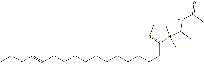 1-[1-(アセチルアミノ)エチル]-1-エチル-2-(12-ヘキサデセニル)-2-イミダゾリン-1-イウム 化学構造式