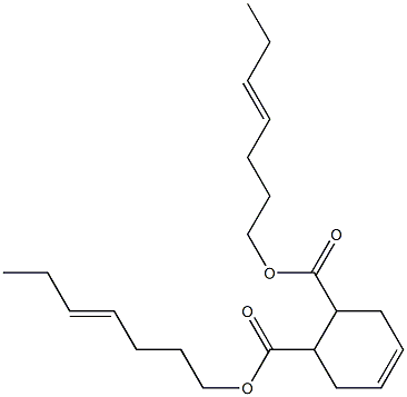 4-Cyclohexene-1,2-dicarboxylic acid bis(4-heptenyl) ester Struktur