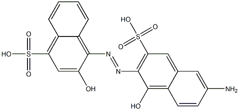 6'-Amino-1',2-dihydroxy-(1,2'-azobisnaphthalene)-3',4-disulfonic acid 结构式