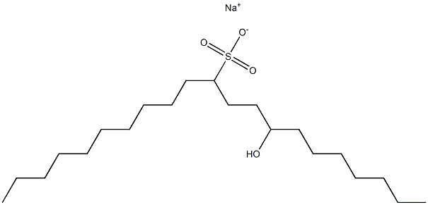 8-ヒドロキシヘニコサン-11-スルホン酸ナトリウム 化学構造式