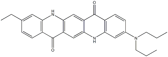 3-(Dipropylamino)-10-ethyl-5,12-dihydroquino[2,3-b]acridine-7,14-dione Structure