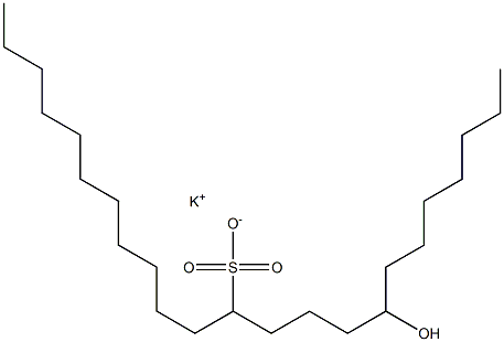 8-ヒドロキシトリコサン-12-スルホン酸カリウム 化学構造式