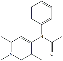 1,2,5-Trimethyl-1,2,5,6-tetrahydro-4-[phenyl(acetyl)amino]pyridine 结构式