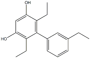 4,6-Diethyl-5-(3-ethylphenyl)benzene-1,3-diol Struktur