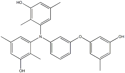 N,N-Bis(3-hydroxy-2,5-dimethylphenyl)-3-(3-hydroxy-5-methylphenoxy)benzenamine Structure