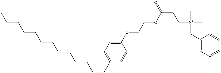 N,N-Dimethyl-N-benzyl-N-[2-[[2-(4-tridecylphenyloxy)ethyl]oxycarbonyl]ethyl]aminium Struktur