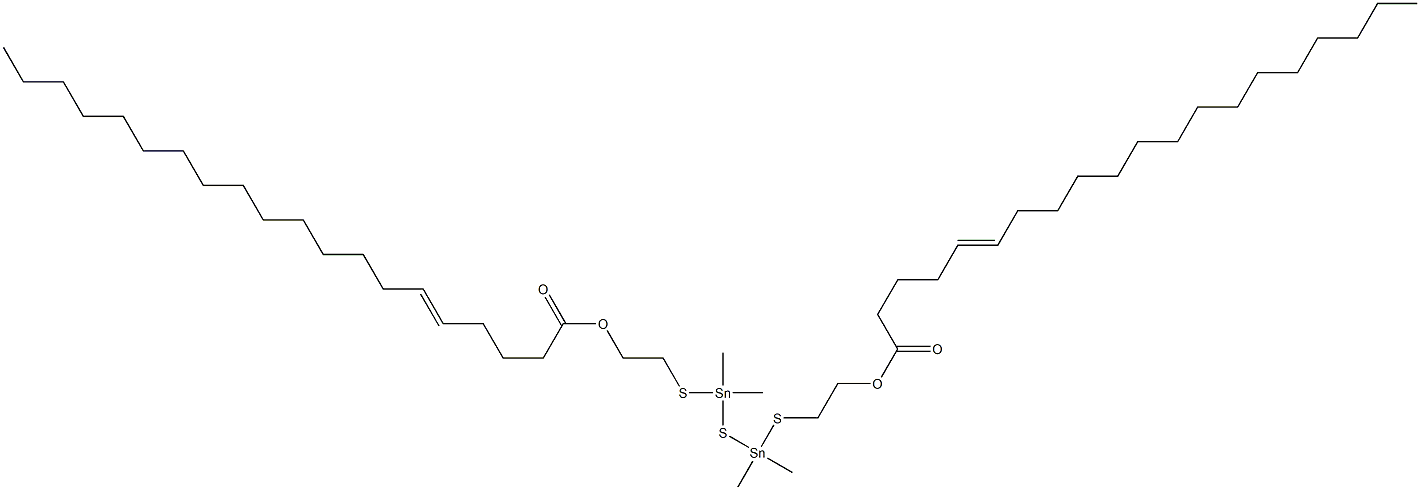 Bis[dimethyl[[2-(4-nonadecenylcarbonyloxy)ethyl]thio]stannyl] sulfide Structure