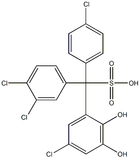  (4-Chlorophenyl)(3,4-dichlorophenyl)(5-chloro-2,3-dihydroxyphenyl)methanesulfonic acid