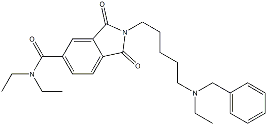 N-[5-(Ethylbenzylamino)pentyl]-5-(diethylaminocarbonyl)phthalimide Structure